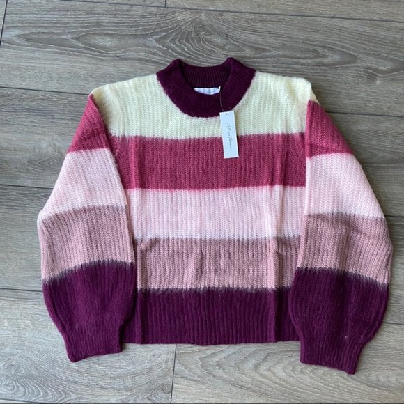NWT All In Favor Multi Stripe Sweater - Picture 6 of 9